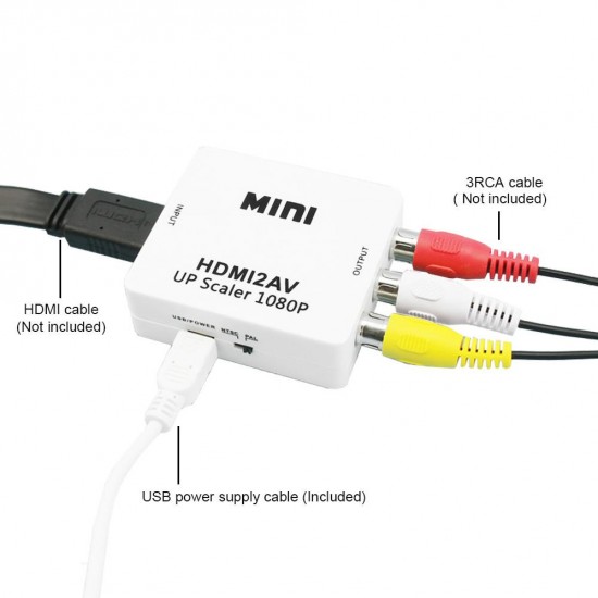 Alfais 4552 Hdmi To Av Rca Tos Çevirici Dönüştürücü Adaptör
