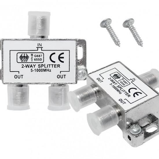 Alfais 4818 2 li Uydu Splitter Kablo TV Rg6 Anten Çoklayıcı Dağıtıcı