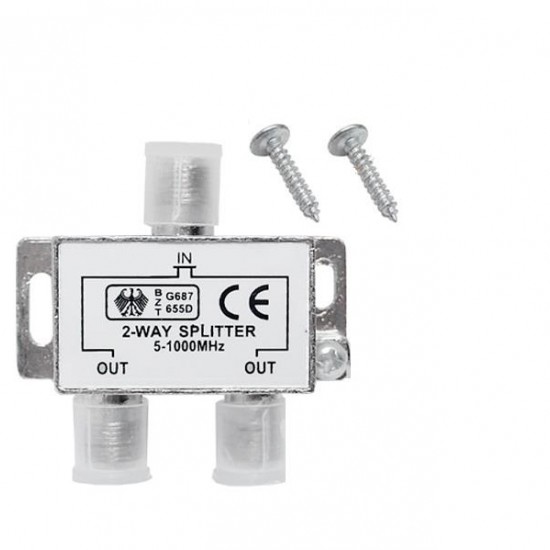 Alfais 4818 2 li Uydu Splitter Kablo TV Rg6 Anten Çoklayıcı Dağıtıcı