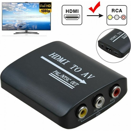 4334 Hdmi To Av Rca Tos Çevirici Dönüştürücü Adaptör