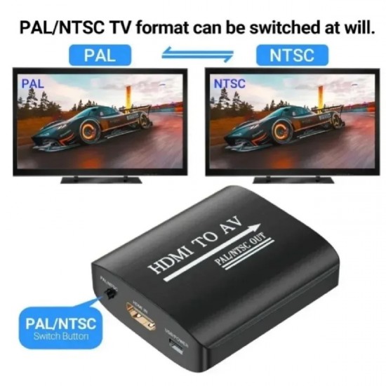 4334 Hdmi To Av Rca Tos Çevirici Dönüştürücü Adaptör