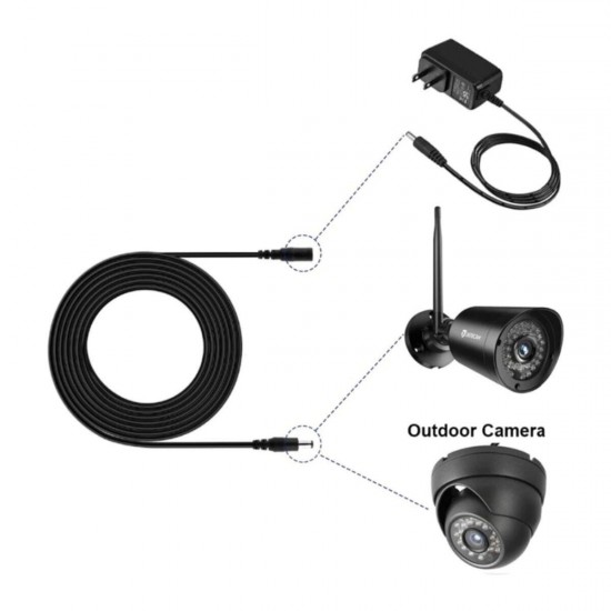 4383 Dc Adaptör Uzatma Kablosu 2 Metre 5.5 Mm X 2.1 Mm Dişi Erkek