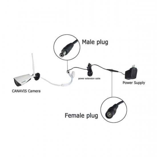 4383 Dc Adaptör Uzatma Kablosu 2 Metre 5.5 Mm X 2.1 Mm Dişi Erkek