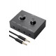 Alfais 6078 Ses Kulaklık Hoparlör 4 Port Aux Switch Çoklayıcı Çevirici 3.5mm Stereo Audio Seçici