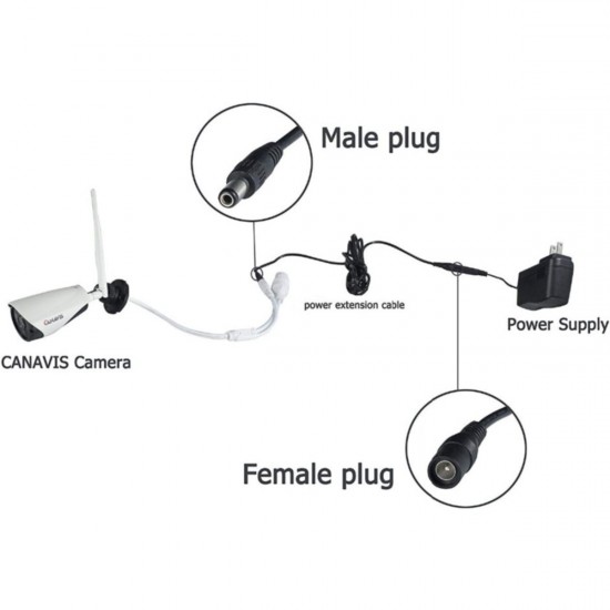 4386 Dc Adaptör Uzatma Kablosu 10 Metre 5.5mm X 2.1mm Dişi Erkek