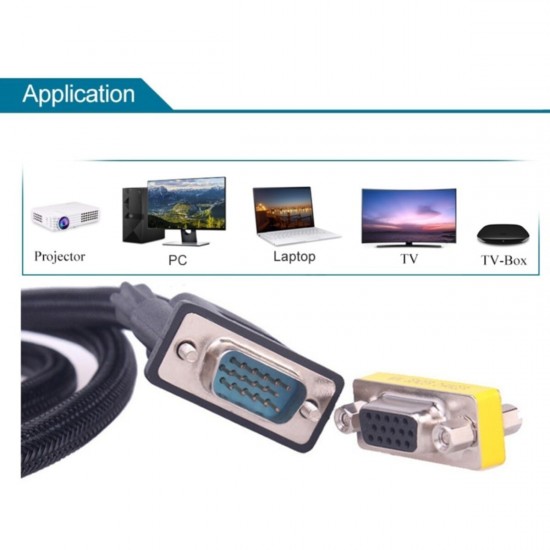 Alfais 5222 Vga Dişi Erkek 15 Pin Çevirici Dönüştürücü Adaptör Konnektörü