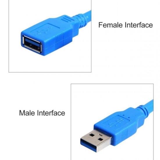 Alfais 4626 Usb 3.0 Dişi Erkek Uzatma Uzatıcı Ara Bağlantı Kablosu 1 Metre